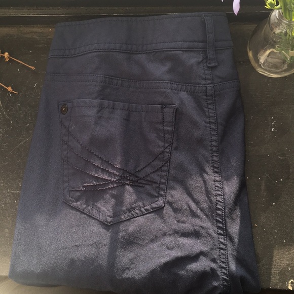 Simply Vera Vera Wang Dark Blue Stretch Pants - Picture 1 of 8